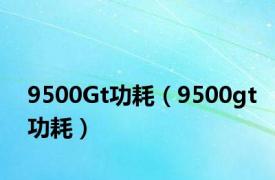 9500Gt功耗（9500gt功耗）