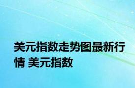 美元指数走势图最新行情 美元指数 