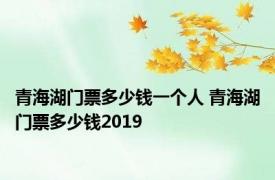 青海湖门票多少钱一个人 青海湖门票多少钱2019 