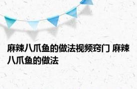 麻辣八爪鱼的做法视频窍门 麻辣八爪鱼的做法 