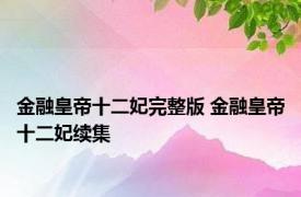 金融皇帝十二妃完整版 金融皇帝十二妃续集 