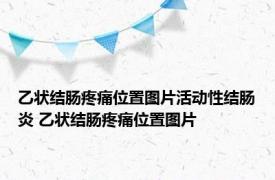 乙状结肠疼痛位置图片活动性结肠炎 乙状结肠疼痛位置图片 