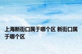 上海新街口属于哪个区 新街口属于哪个区 