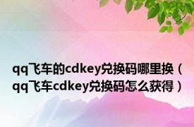 qq飞车的cdkey兑换码哪里换（qq飞车cdkey兑换码怎么获得）