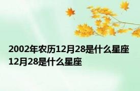 2002年农历12月28是什么星座 12月28是什么星座 