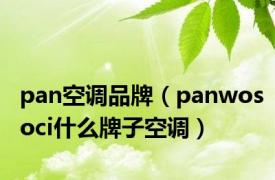 pan空调品牌（panwosoci什么牌子空调）