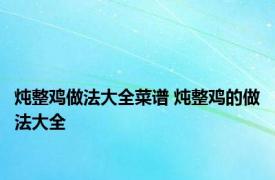 炖整鸡做法大全菜谱 炖整鸡的做法大全 