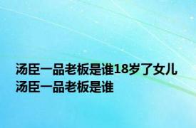 汤臣一品老板是谁18岁了女儿 汤臣一品老板是谁 