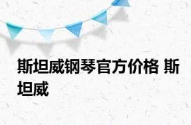 斯坦威钢琴官方价格 斯坦威 