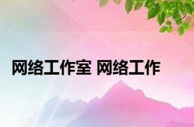 网络工作室 网络工作 