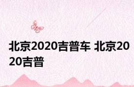 北京2020吉普车 北京2020吉普 