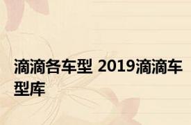 滴滴各车型 2019滴滴车型库 