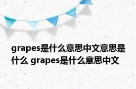 grapes是什么意思中文意思是什么 grapes是什么意思中文 