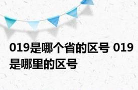 019是哪个省的区号 019是哪里的区号 