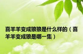 喜羊羊变成狼狼是什么样的（喜羊羊变成狼是哪一集）