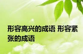 形容高兴的成语 形容紧张的成语 