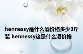 hennessy是什么酒价格多少3斤装 hennessy这是什么酒价格 