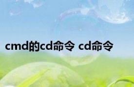 cmd的cd命令 cd命令 