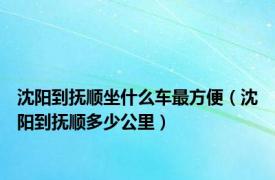 沈阳到抚顺坐什么车最方便（沈阳到抚顺多少公里）