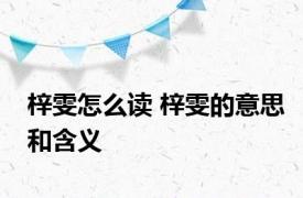 梓雯怎么读 梓雯的意思和含义 