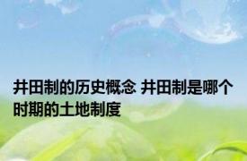 井田制的历史概念 井田制是哪个时期的土地制度