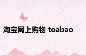 淘宝网上购物 toabao 