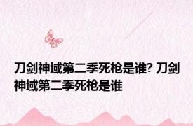 刀剑神域第二季死枪是谁? 刀剑神域第二季死枪是谁 