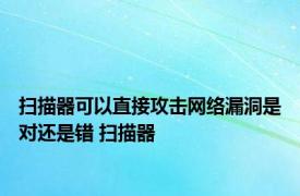 扫描器可以直接攻击网络漏洞是对还是错 扫描器 