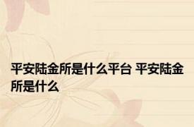 平安陆金所是什么平台 平安陆金所是什么