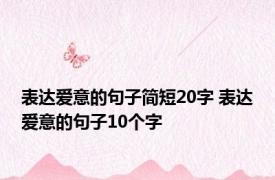 表达爱意的句子简短20字 表达爱意的句子10个字