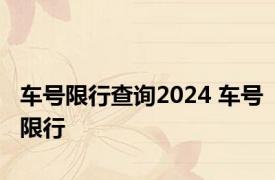 车号限行查询2024 车号限行 