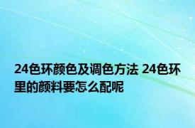 24色环颜色及调色方法 24色环里的颜料要怎么配呢