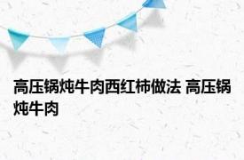 高压锅炖牛肉西红柿做法 高压锅炖牛肉 