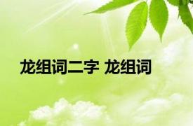 龙组词二字 龙组词 