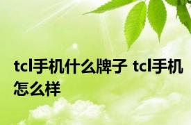 tcl手机什么牌子 tcl手机怎么样 