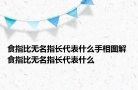 食指比无名指长代表什么手相图解 食指比无名指长代表什么