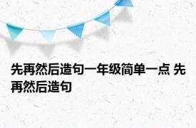 先再然后造句一年级简单一点 先再然后造句 