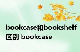 bookcase和bookshelf区别 bookcase 