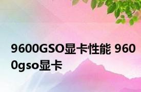 9600GSO显卡性能 9600gso显卡 