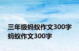 三年级蚂蚁作文300字 蚂蚁作文300字 