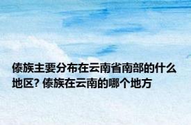 傣族主要分布在云南省南部的什么地区? 傣族在云南的哪个地方