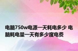 电脑750w电源一天耗电多少 电脑耗电量一天有多少度电费