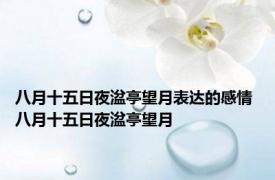 八月十五日夜湓亭望月表达的感情 八月十五日夜湓亭望月 