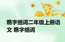 瞧字组词二年级上册语文 瞧字组词 