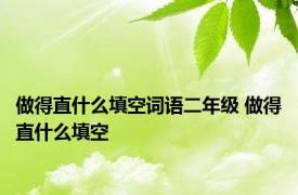 做得直什么填空词语二年级 做得直什么填空 