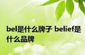 bel是什么牌子 belief是什么品牌