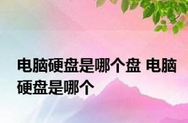 电脑硬盘是哪个盘 电脑硬盘是哪个