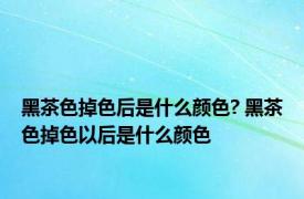 黑茶色掉色后是什么颜色? 黑茶色掉色以后是什么颜色