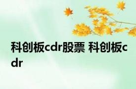 科创板cdr股票 科创板cdr 