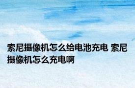 索尼摄像机怎么给电池充电 索尼摄像机怎么充电啊